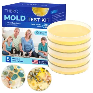Mold Test Kit for Home Air: DIY Mold Detector with 5 Simple Detection Tests - Black Mold Testing Kit for Indoor Surfaces & Air Quality