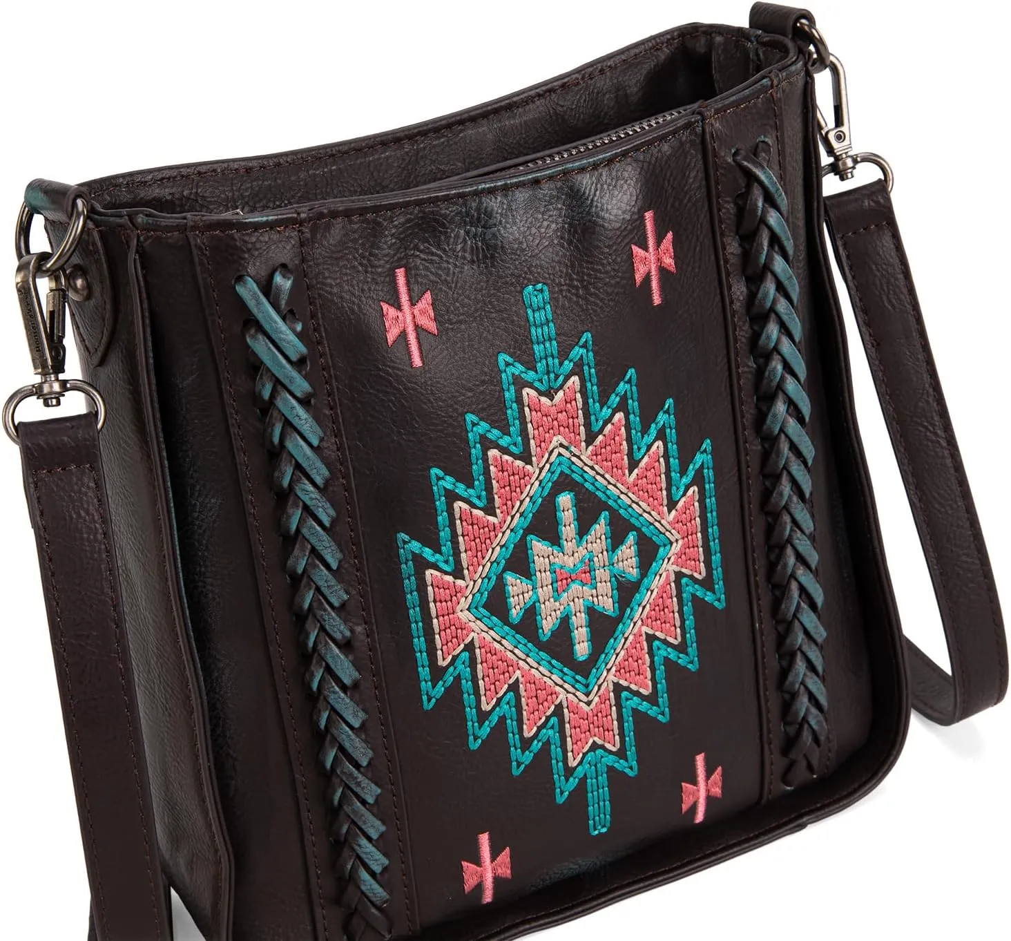 Montana West Aztec Crossbody Bags for Women Embroidered Distressd