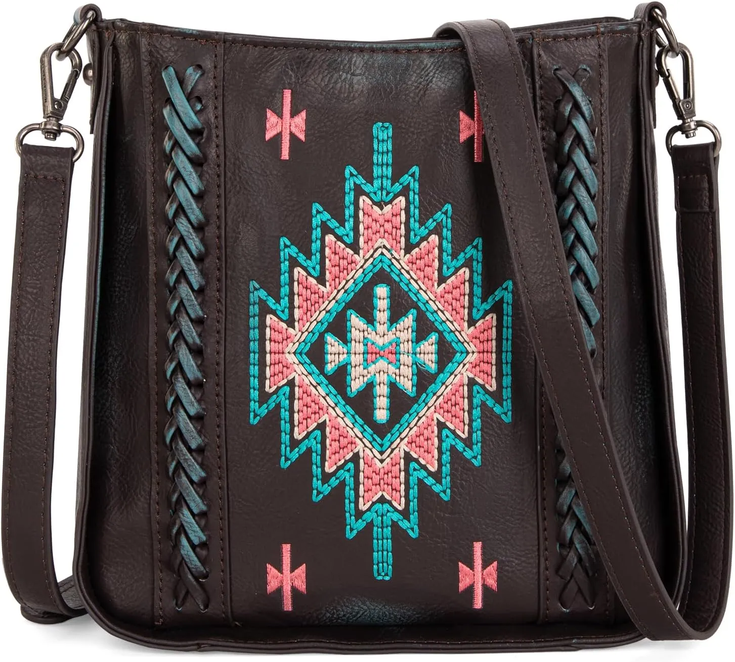 Montana West Aztec Crossbody Bags for Women Embroidered Distressd
