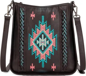 Montana West Aztec Crossbody Bags for Women Embroidered Distressd