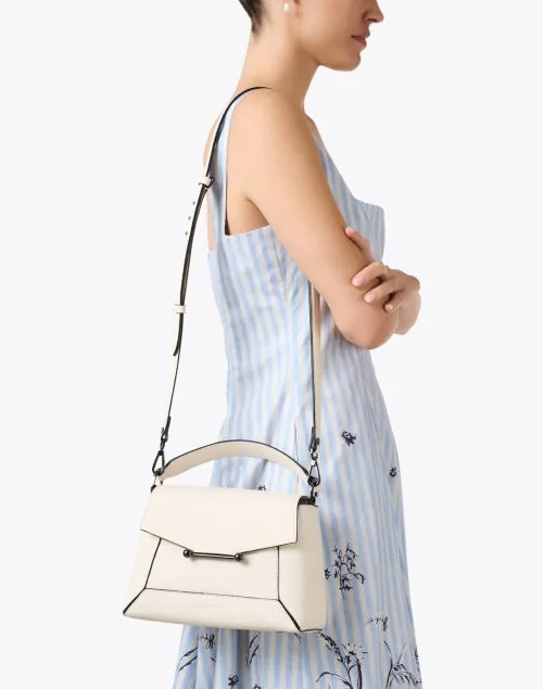 Mosaic White Leather Bag