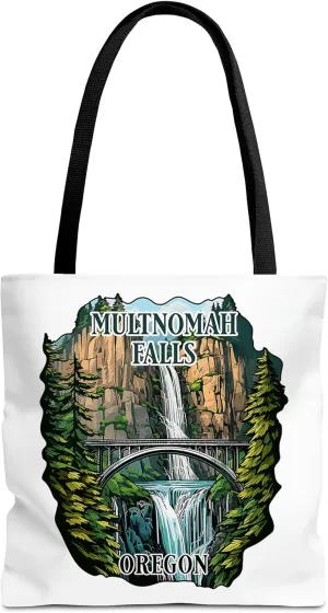 Multnomah Falls Oregon Tote Bag for Women Men Casual Tote Bag Cloth Canvas Shopping Bags with Handles Cute Bags Everyday Use 16" x 16" Aesthetic Gift ID44998
