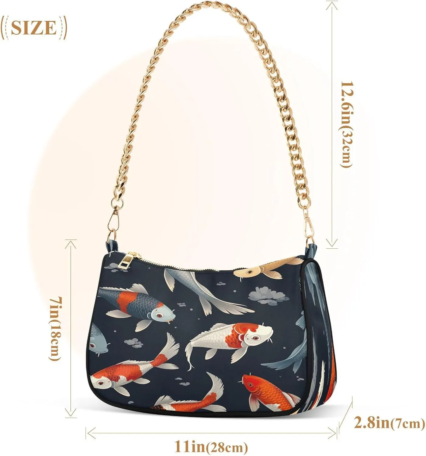 Musical Clef Note Small Shoulder Purse, Fashion Bags for Women