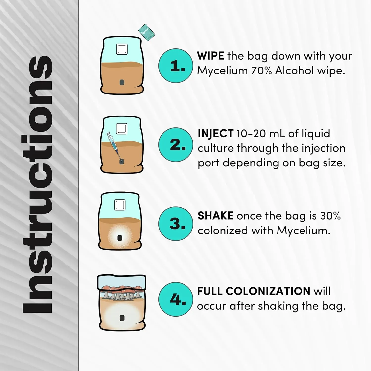 Mycelium Mushroom Growing Kit, Red Reishi Gourmet I Oak & Soy Hull Substrate with Millet I High Yield Proprietary Mix I Grow Bag with 20ml Liquid Culture Syringe for Starter & Pro Home Growers, 5lbs