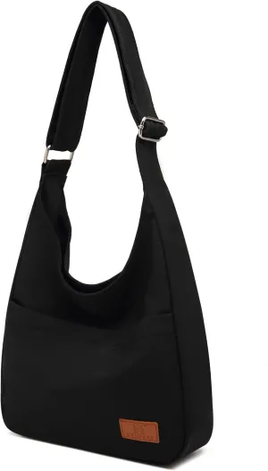 MYHOZEE Canvas Tote Bag, Large Hobo Bags for Women Aesthetic Shoulder Purses Cute Simple Crossbody Purse