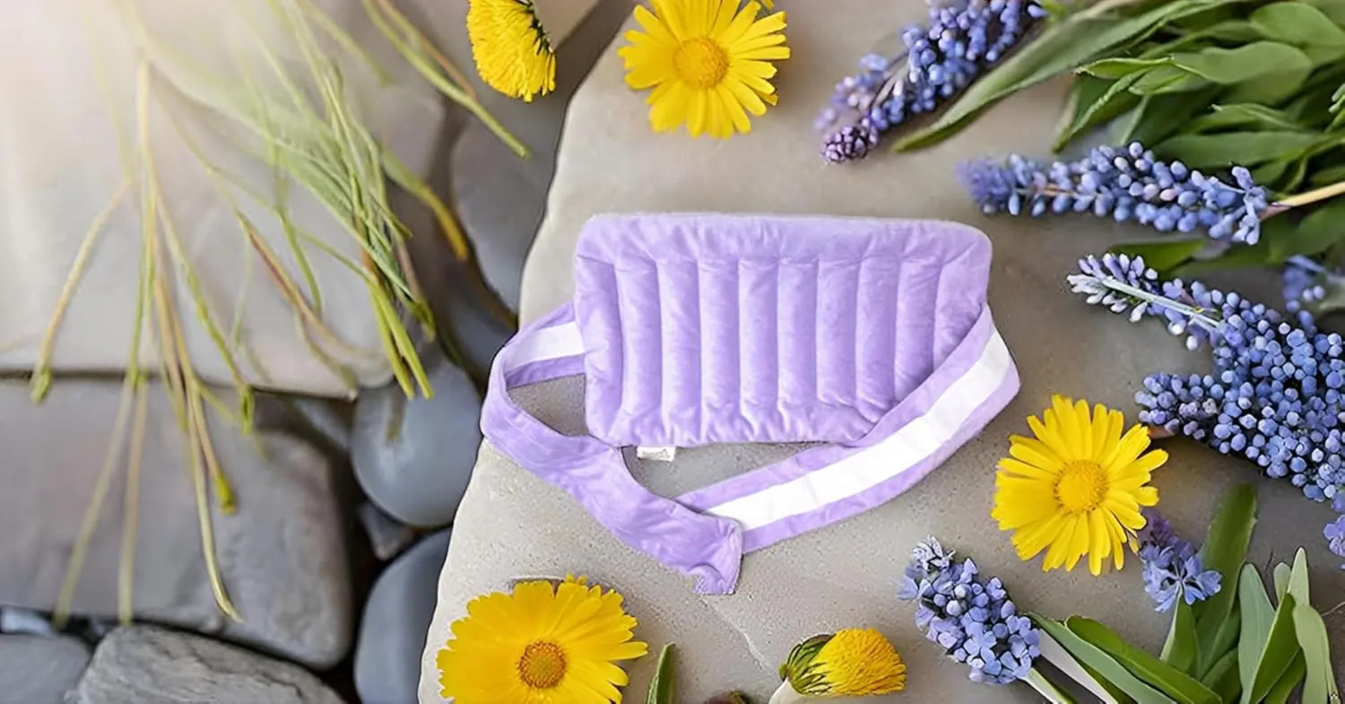 Nature's Approach Aromatherapy Belted Lumbar Wrap | Hot or Cold Therapy with a Soothing Blend of 12 Natural Herbs | Microwave and Freezer Safe