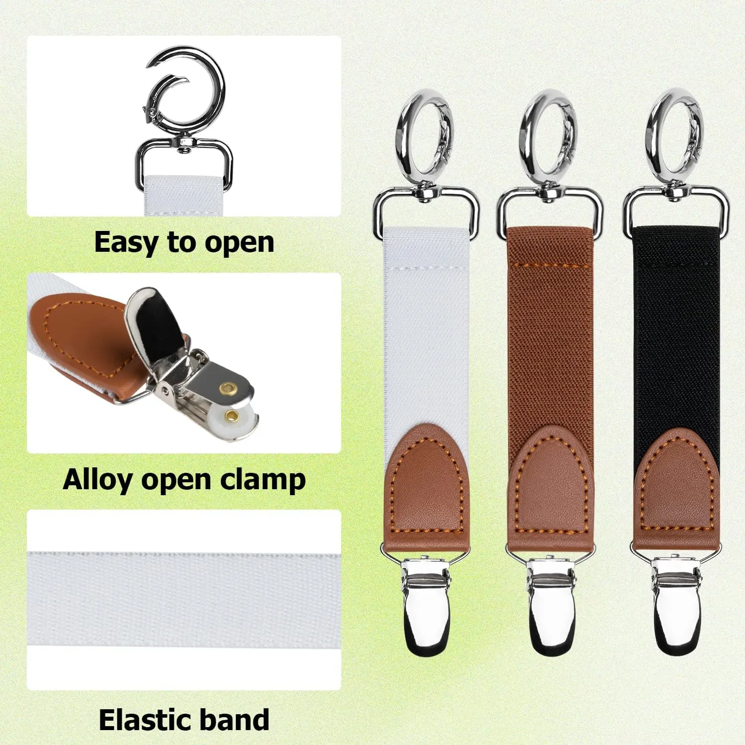Nearockle 2-5Pcs Hat Clips for Travel Handbag Backpack Luggage,Elastic Clip Hat Companion for Women,Outdoor Travel Accessory