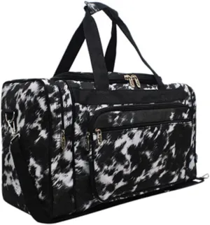 NGIL Canvas 20" inch Duffle Bag (Cow Fur Texture-Black)