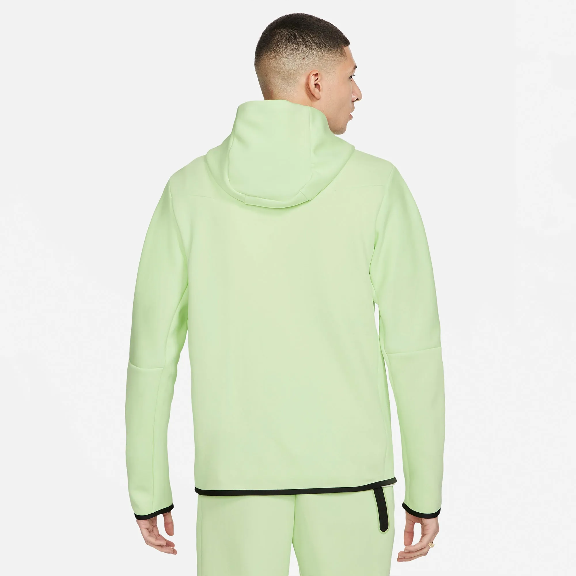 Nike Mens Sportswear Tech Fleece Full-Zip 'Liquid Lime' Hoodie