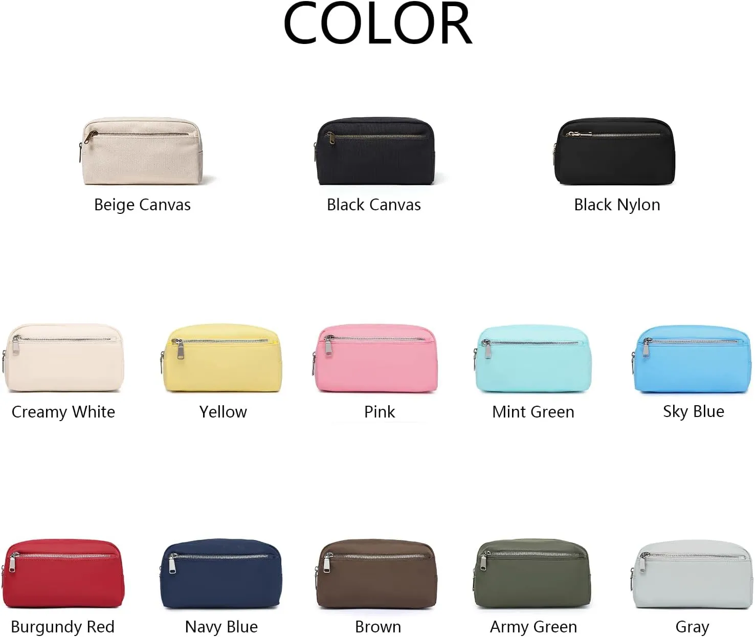 Nylon Female cosmetic bags Canvas toiletry bags Wash bags with large capacity Simple design (Nylon/Burgundy Red)