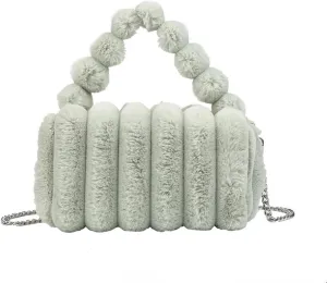Oagasi Fur Purses for Women Faux Fur Bag Crossbody Bags Fuzzy Purse Furry Purse Y2k Shoulder Purse Handbags