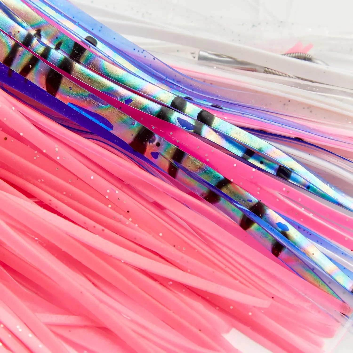 OCEAN CAT Teaser Chain Lures Trolling Lure Saltwater Fishing Lures with Stainless Steel Hook and High Strength Fishing Line Fully Rigged Teasers for Wahoo Tuna Marlin Mahi Mahi