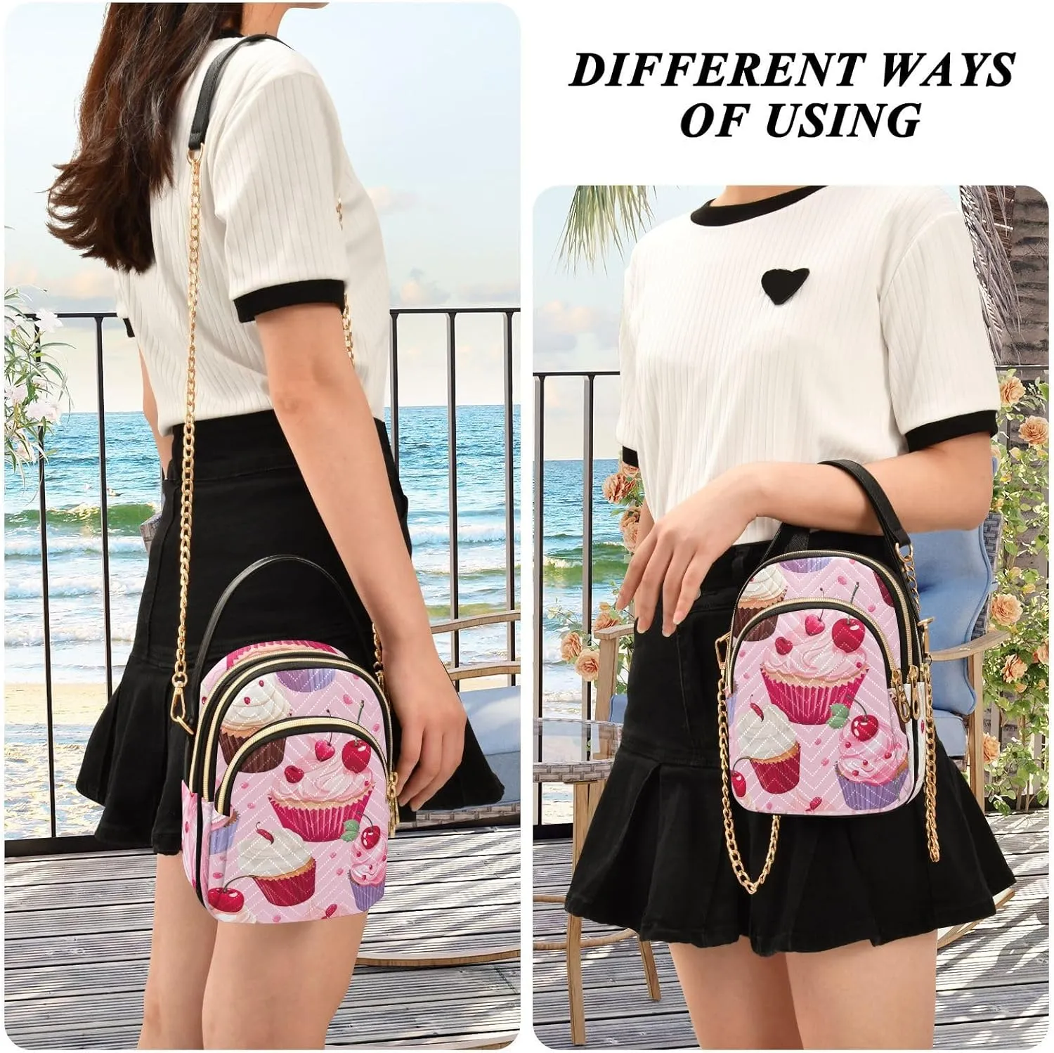 Owl Sits on a Blue Women Crossbody Bags, Crossbody Shoulder Purse, Crossbody Purse for Girls