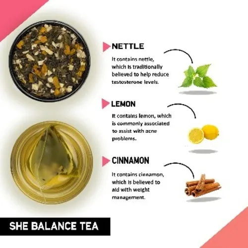 PCOS PCOD Fertility Tea for Women with Diet Charts