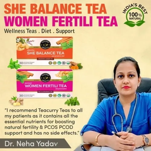 PCOS PCOD Fertility Tea for Women with Diet Charts