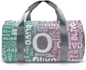 Personalized Duffel Bag with Name Custom Travel Bags for Woman Sports Gym Bag Wet Dry Pockets & Shoe Compartment Weekend Overnight Bag Gift Green Purple