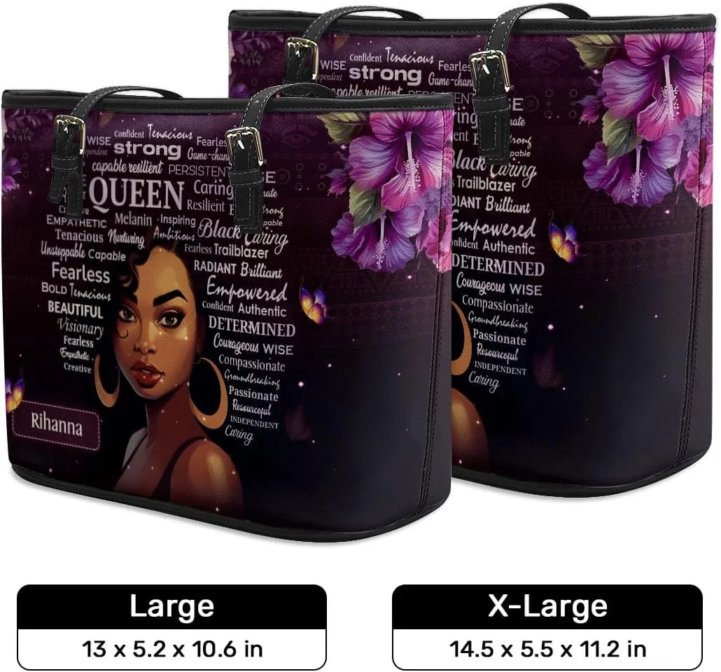 Personalized Leather Totebag For Black African Women - Christmas Gifts For Women For Black Women