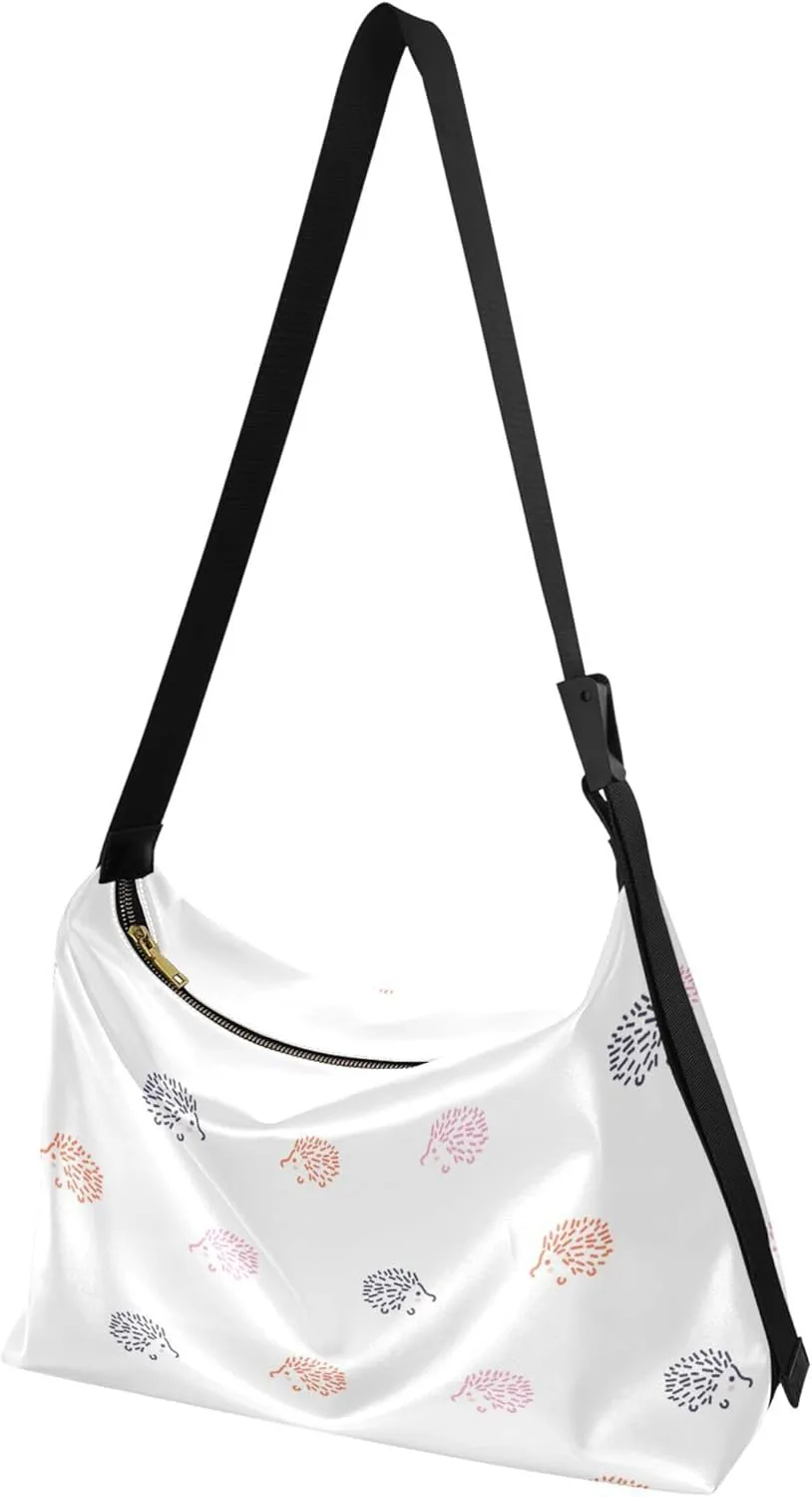 Pink Flamingos Funny Leather Hobo Purses for Women Large Crossbody Purses Animal Print Women Shoulder Handbags