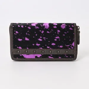 Pink Sprinkle Vino Cowhide Clutch
