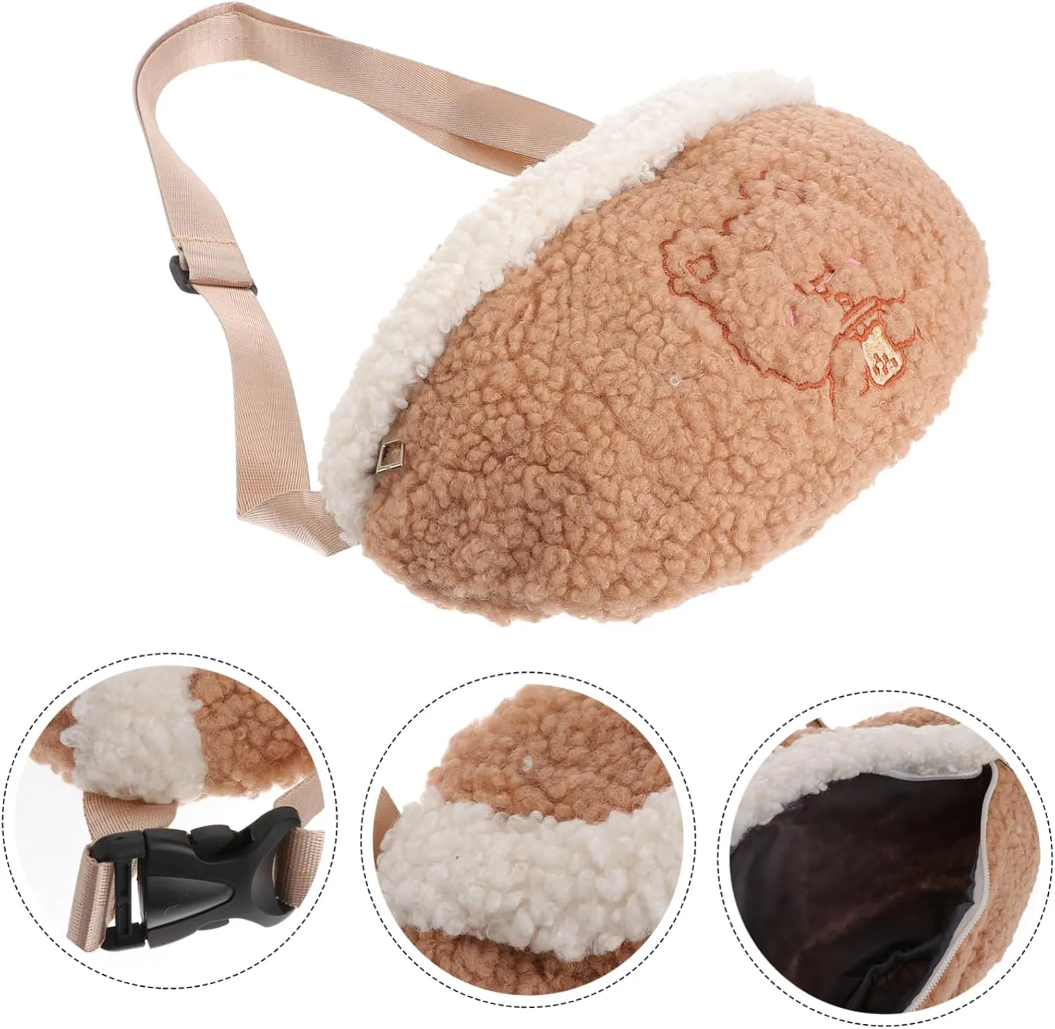 Plush Fanny Pack Cute Waist Bag Plush Waist Bag Fuzzy Fanny Pack Fuzzy Belt Bag Teenage Waist Bag Chest Belt Bag