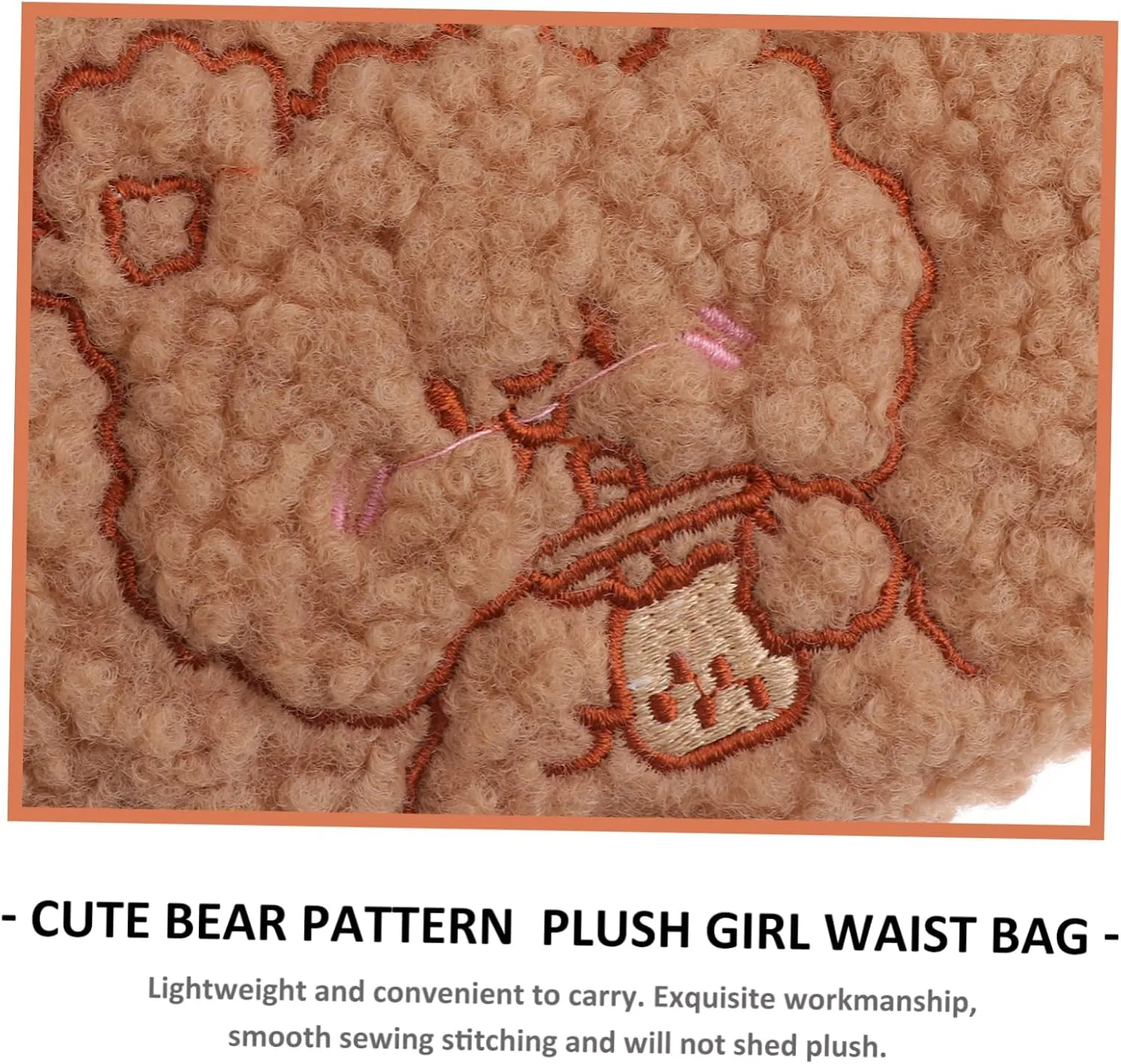 Plush Fanny Pack Cute Waist Bag Plush Waist Bag Fuzzy Fanny Pack Fuzzy Belt Bag Teenage Waist Bag Chest Belt Bag