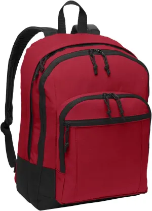 Port Authority Basic Backpack. BG204, Red, OSFA