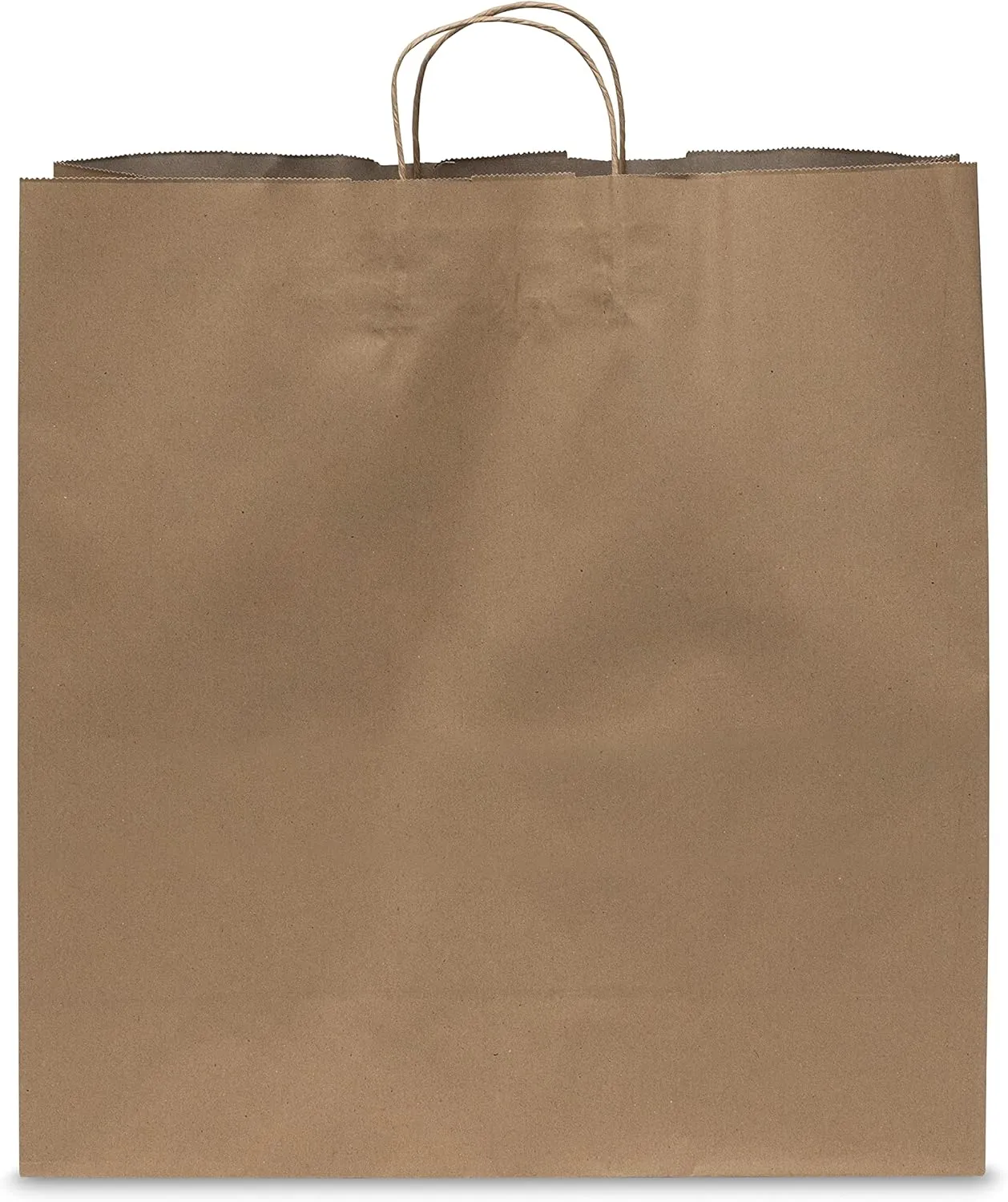Prime Line Packaging Brown Paper Gift Bags, Extra Large Tote for Small Business, Shopping, Boutiques, Grocery, Retail Stores, Bulk, 18x7x18.75 50 Pack