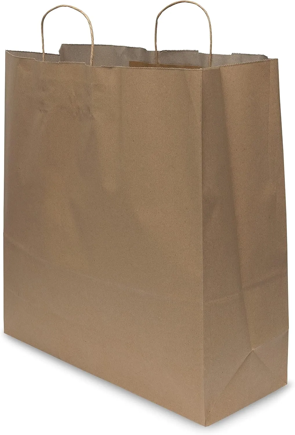 Prime Line Packaging Brown Paper Gift Bags, Extra Large Tote for Small Business, Shopping, Boutiques, Grocery, Retail Stores, Bulk, 18x7x18.75 50 Pack