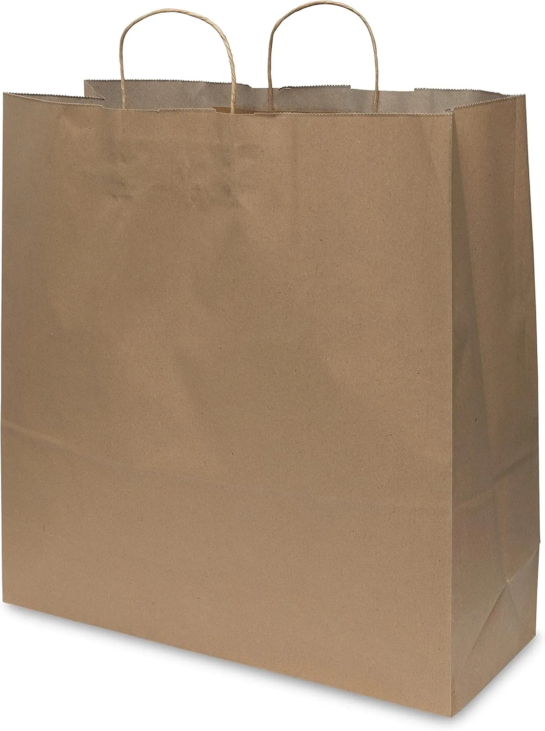 Prime Line Packaging Brown Paper Gift Bags, Extra Large Tote for Small Business, Shopping, Boutiques, Grocery, Retail Stores, Bulk, 18x7x18.75 50 Pack