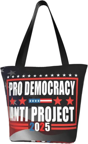 Pro Democracy Anti Project 2025 Fashion Shoulder Bag Large Capacity For Man Or Woman