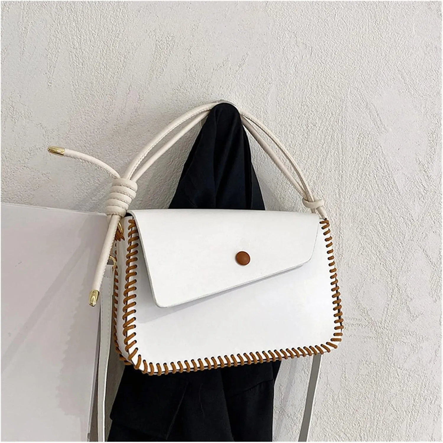 PU Handmade DIY Material Set for Handbag Bag(White-Patch Five-Pointed star4)