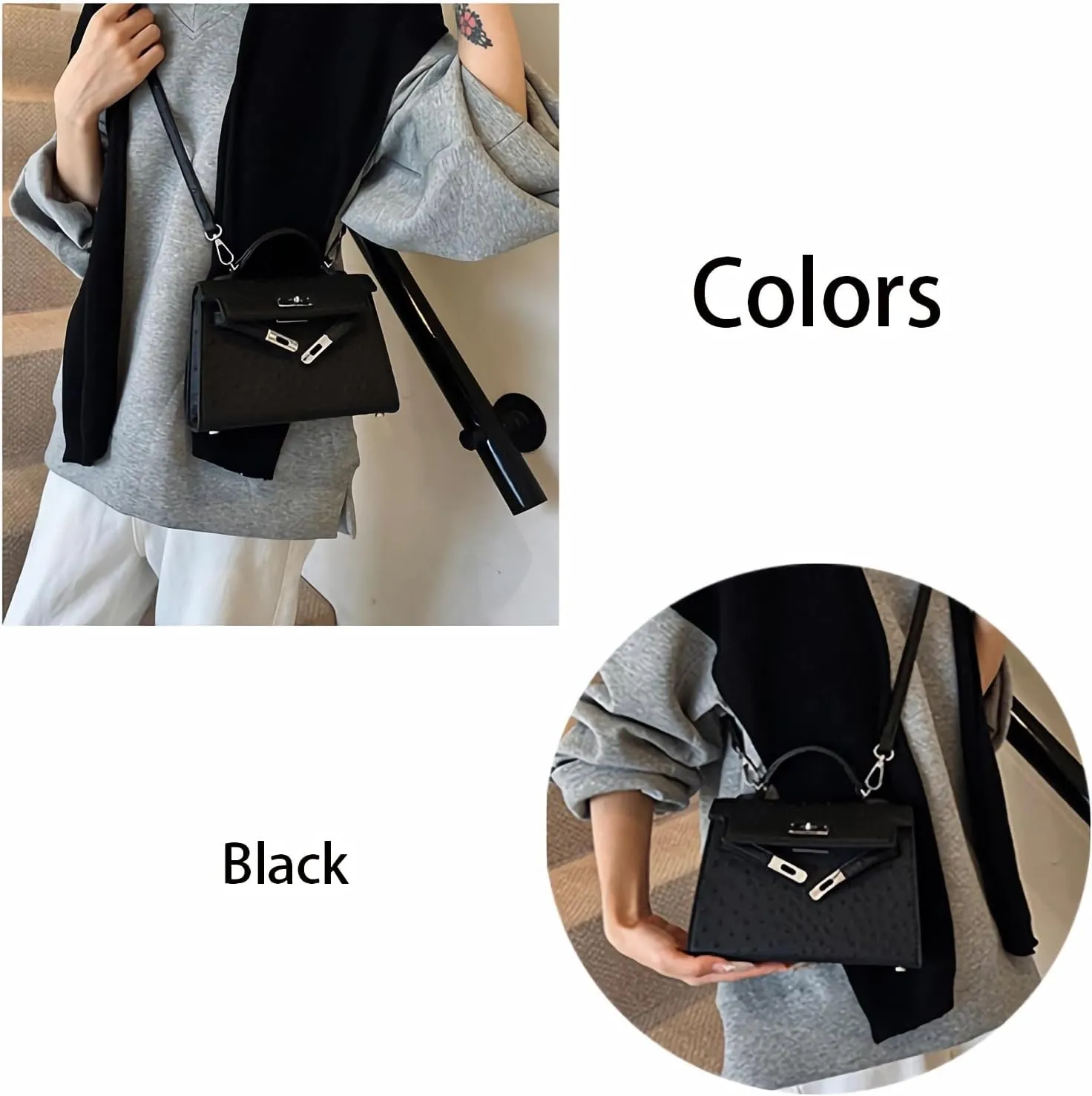 PU simple handbags women's vintage underarm Purses fashion shoulder bags and crossbody Bags