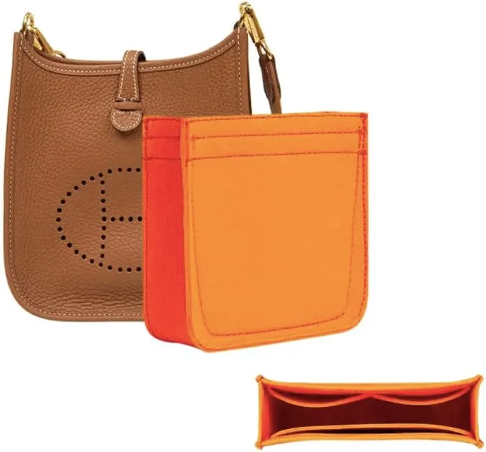 Purse Insert Organizer for Evelyne 29 Bags,Premium Purse Felt Insert (Orange, For Evelyne 29)