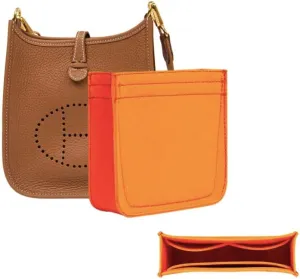 Purse Insert Organizer for Evelyne 29 Bags,Premium Purse Felt Insert (Orange, For Evelyne 29)
