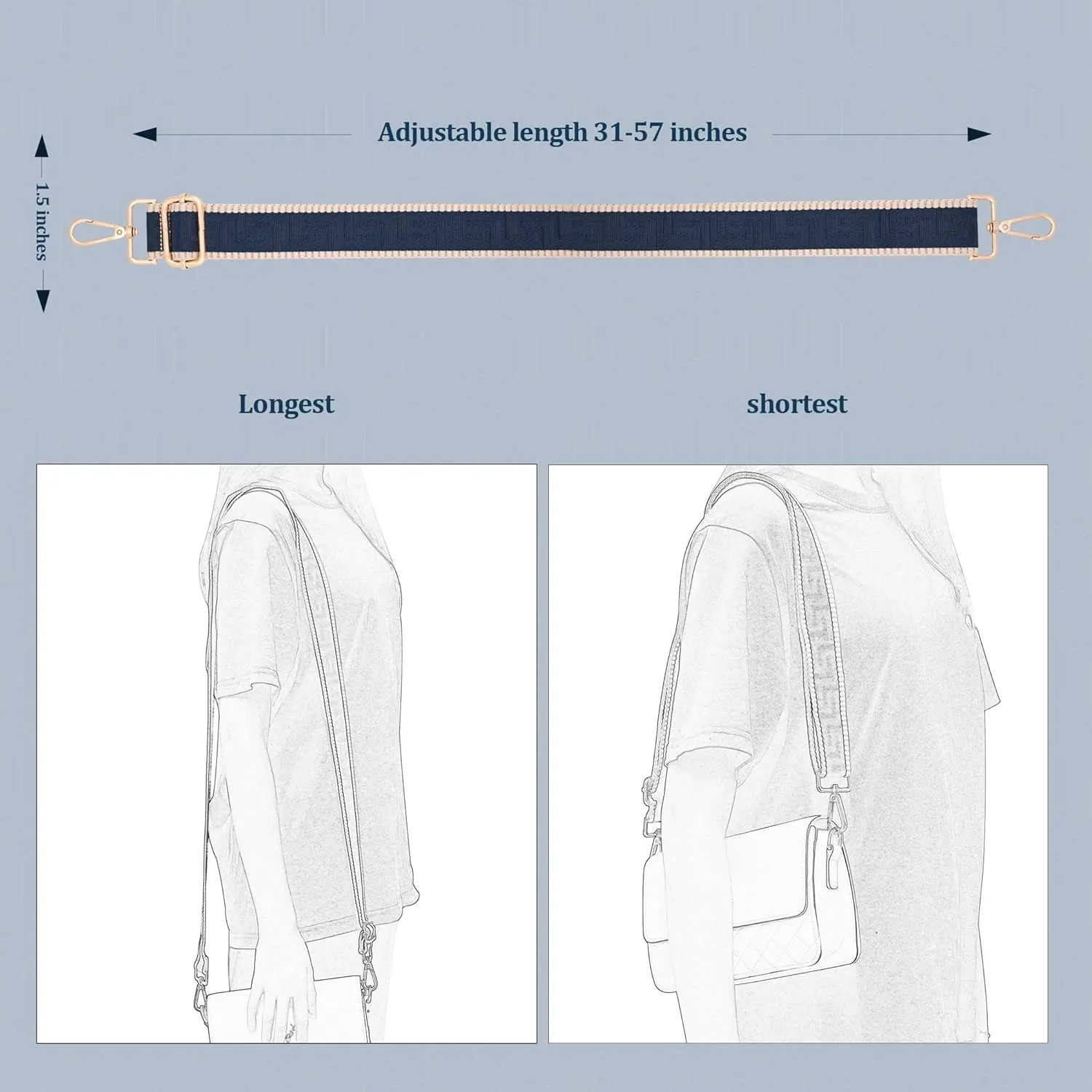 Purse Strap,Replacement Crossbody Shoulder Strap for Handbag…