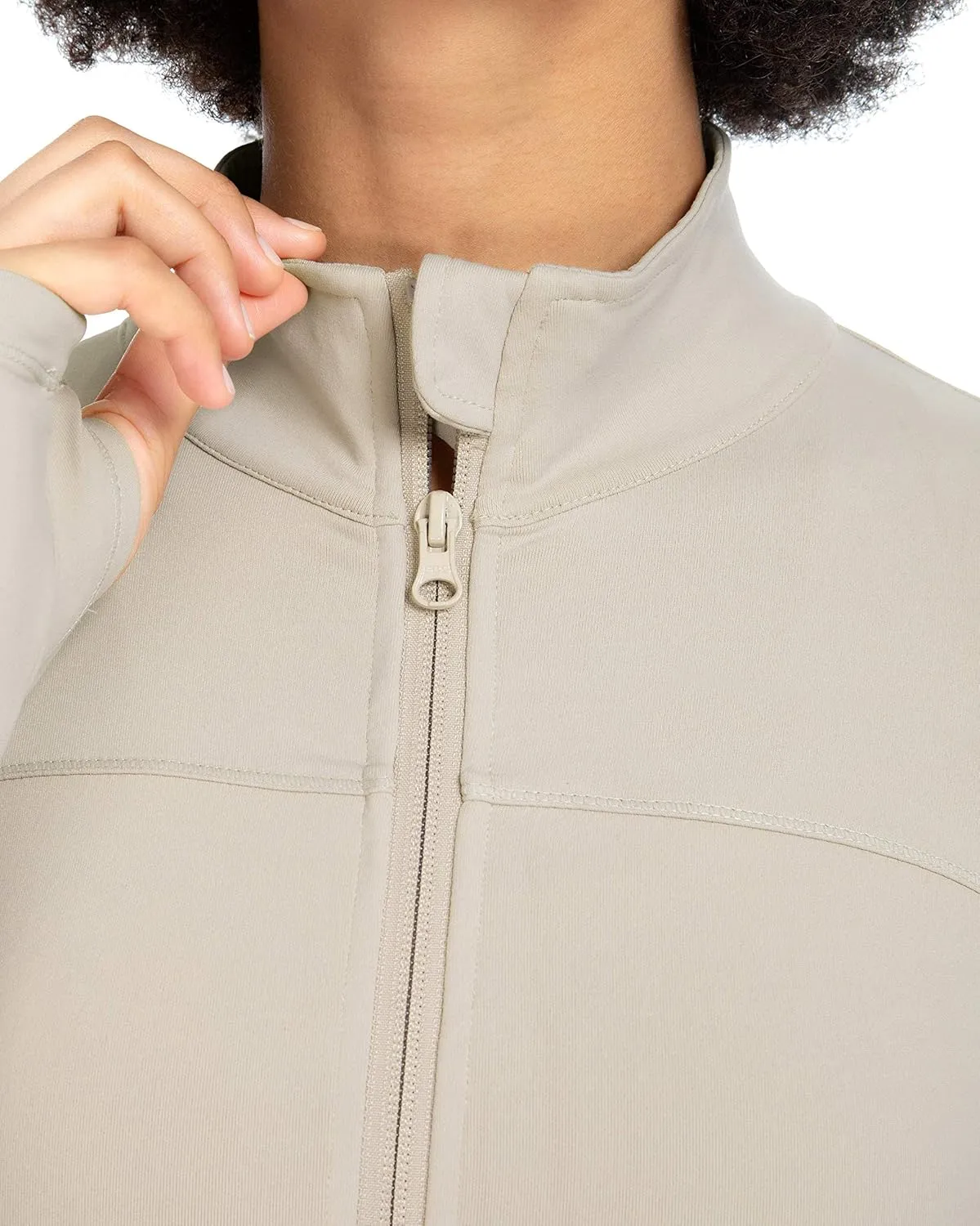 QUEENIEKE Womens Running Jackets Athletic Workout Scrub Jacket Track Full Zip Up Gym for Women Yoga Top