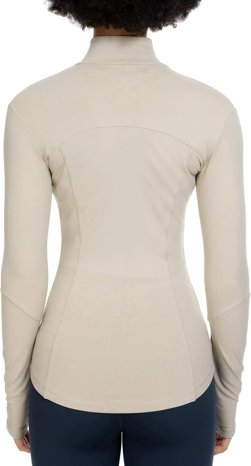 QUEENIEKE Womens Running Jackets Athletic Workout Scrub Jacket Track Full Zip Up Gym for Women Yoga Top