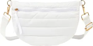 Quilted Puffer Belt Bag Puffy Sling Bag Fanny Pack Puffer Crossbody Bags Chest Belt Bum Waist Bag Purse Shoulder Bag for Women Gift