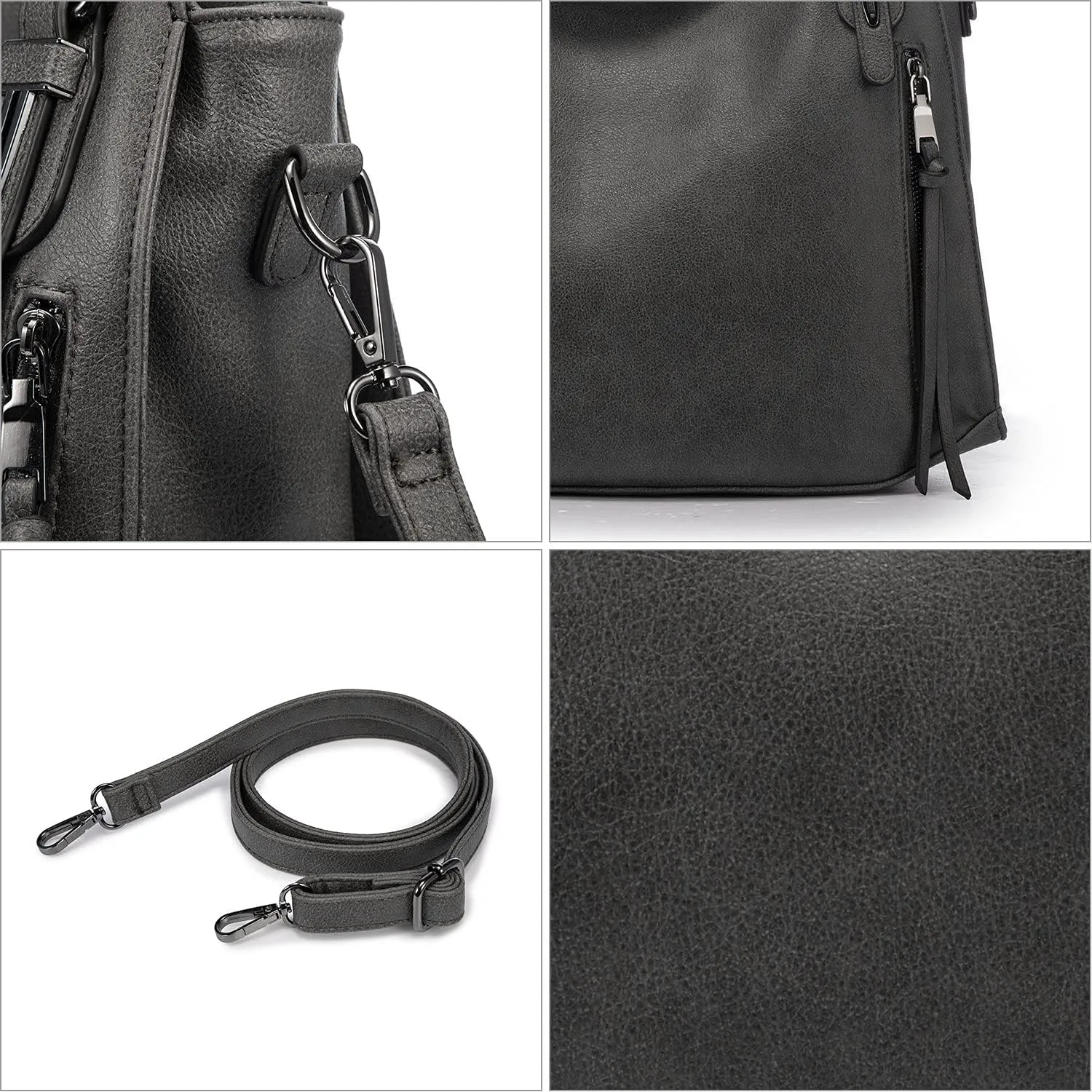Realer Handbags for Women Hobo Bags Large Crossbody Shoulder Bag Vegan Faux Leather, with Holster/Wallet