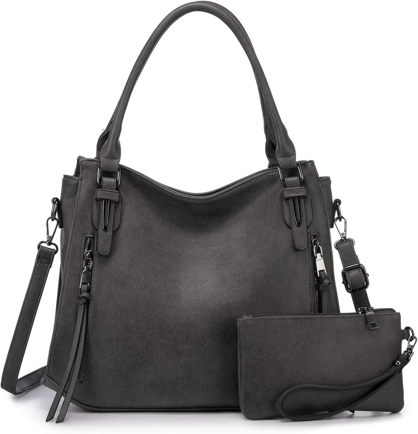 Realer Handbags for Women Hobo Bags Large Crossbody Shoulder Bag Vegan Faux Leather, with Holster/Wallet