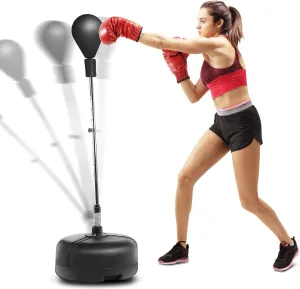 Reflex Bag Free Standing Punching Bag with Stand Adjustable Height Boxing Bag Speed Punching Bags for Adults Kids