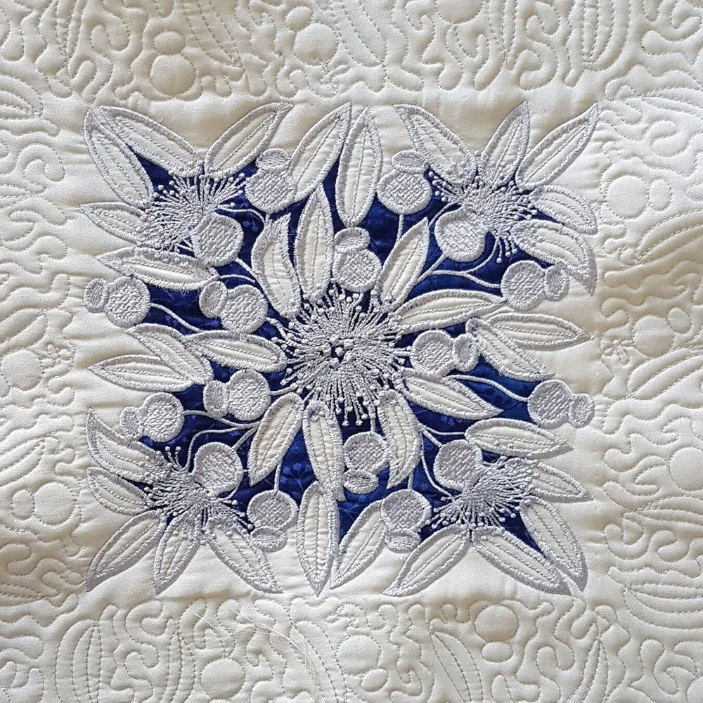 Reverse Applique 2 - Gum Blossoms and Nuts.