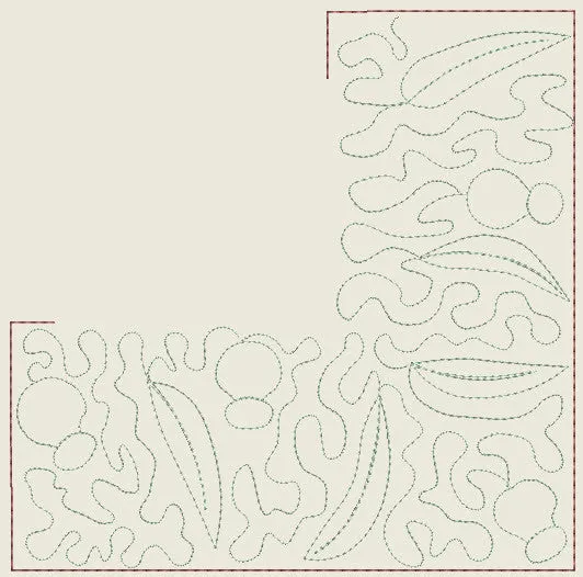 Reverse Applique 2 - Gum Blossoms and Nuts.