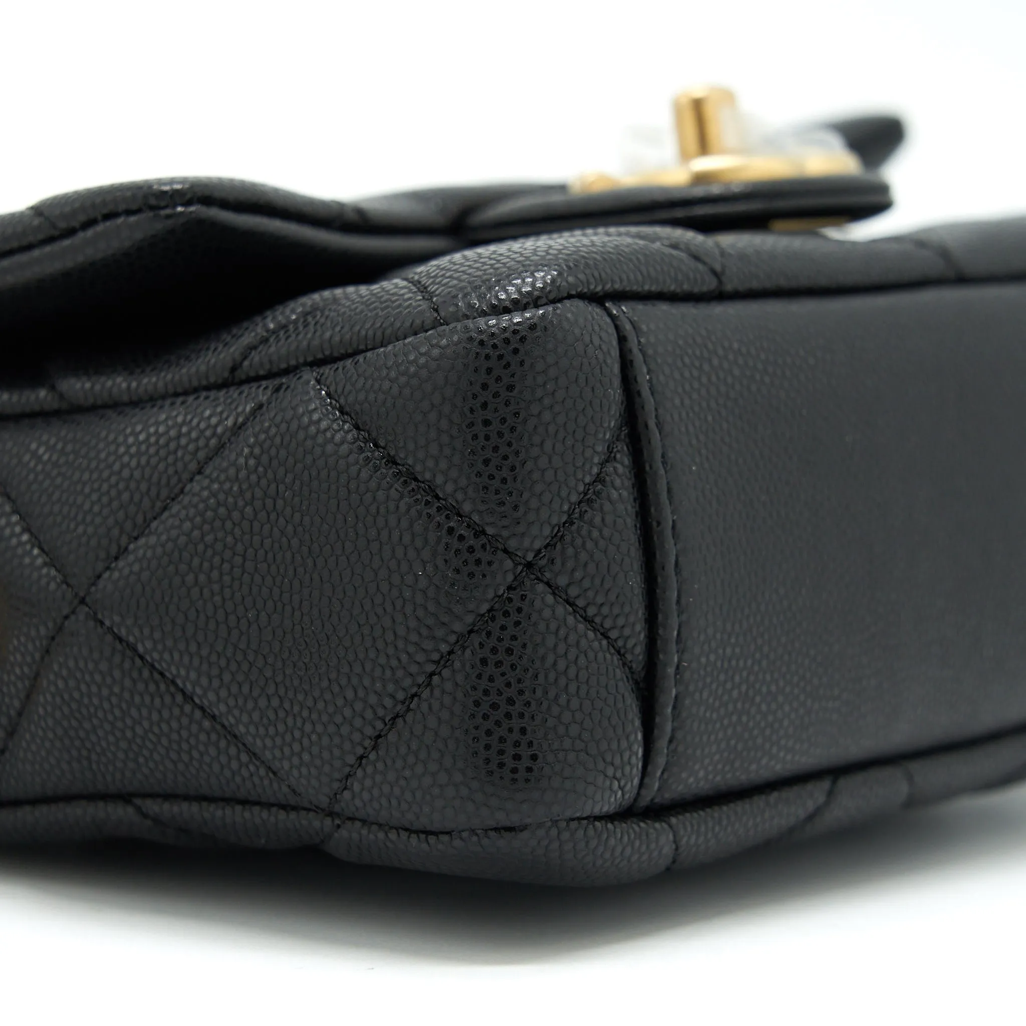 Robust  22A Chanel Small Bag Caviar Brushed (Microchip) Black Flap Positive testimonials