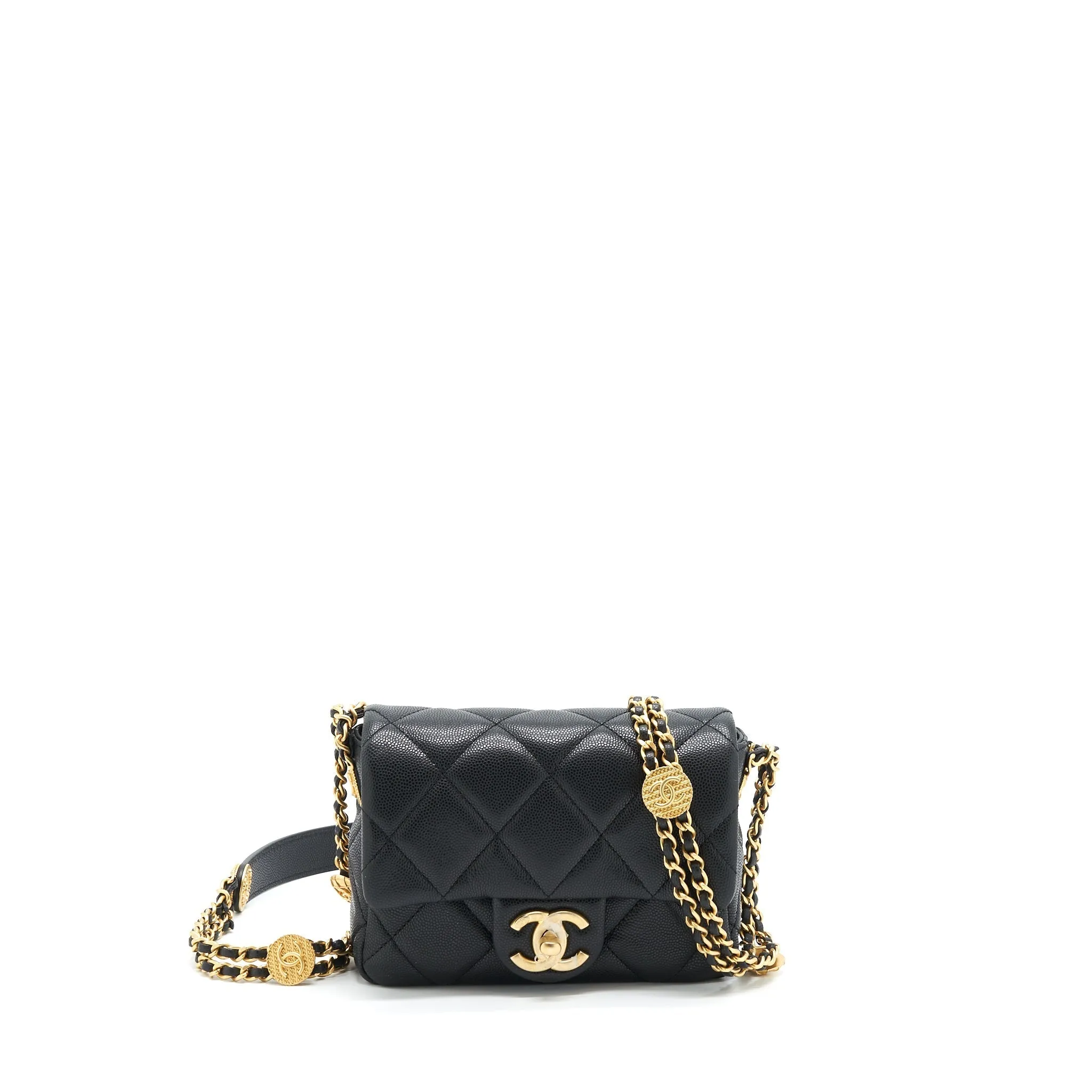 Robust  22A Chanel Small Bag Caviar Brushed (Microchip) Black Flap Positive testimonials