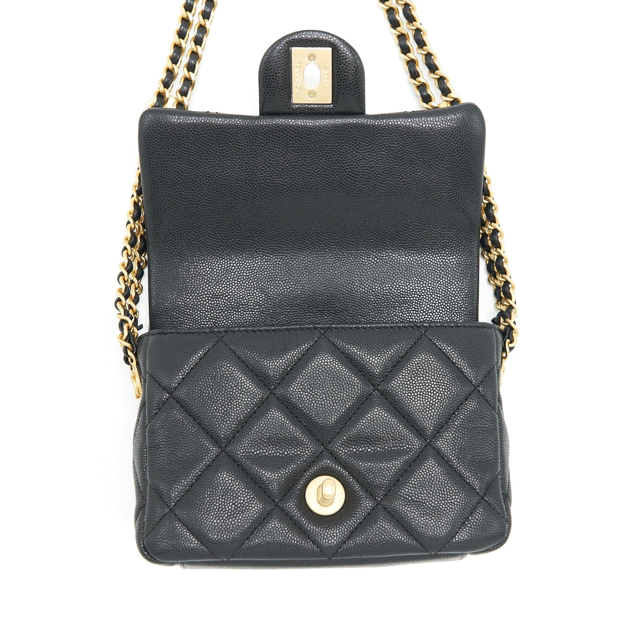 Robust  22A Chanel Small Bag Caviar Brushed (Microchip) Black Flap Positive testimonials