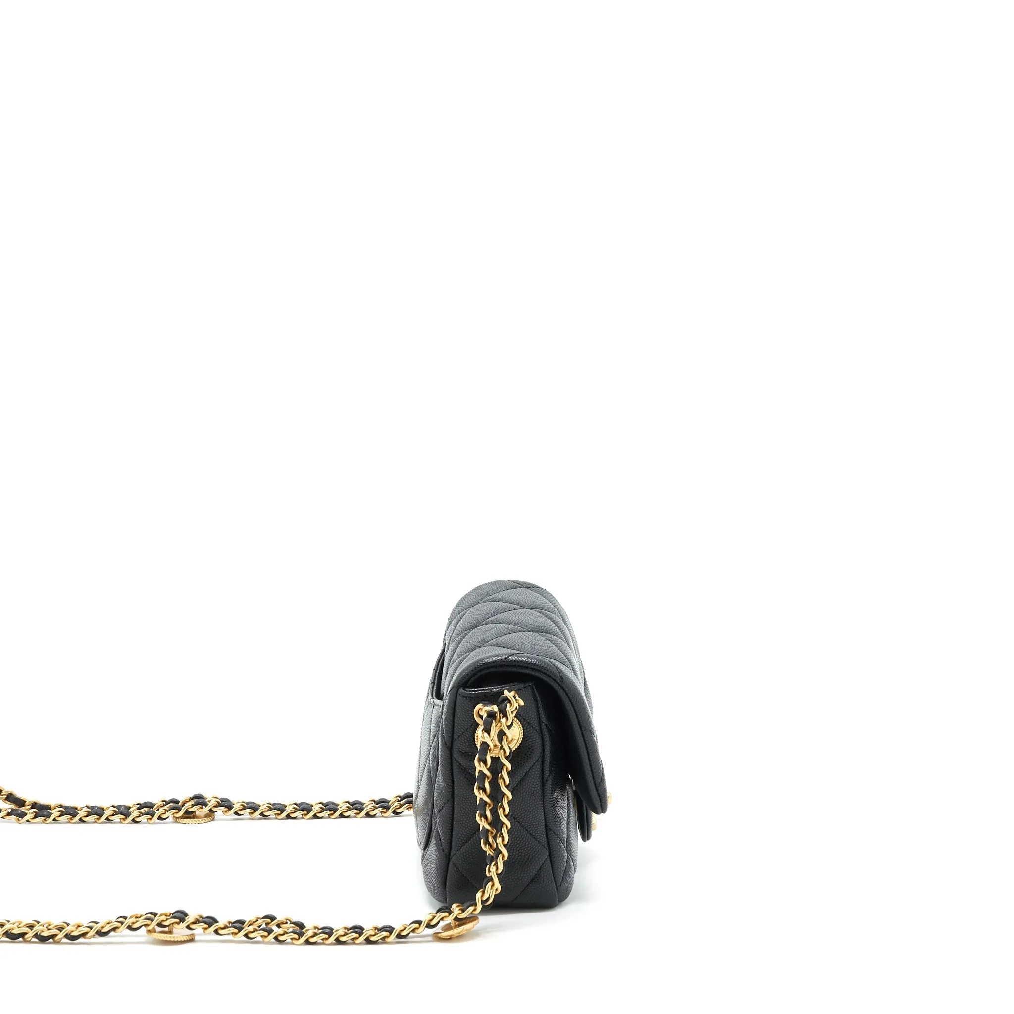 Robust  22A Chanel Small Bag Caviar Brushed (Microchip) Black Flap Positive testimonials