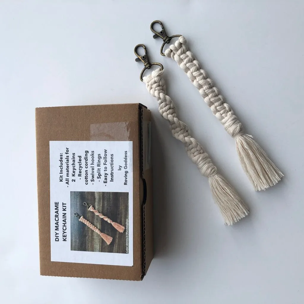 Roving Goddess DIY Macramé Keychain Kit