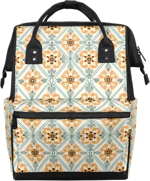 Rustic Boho Pattern Diaper Bag Mommy Bags With Adjustable Shoulder Strap Waterproof Multifunction Shoulder Bag Travel Large Capacity Backpack for Moms And Dads