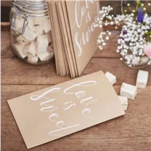 Rustic Country 'Love Is Sweet' Treat Bags